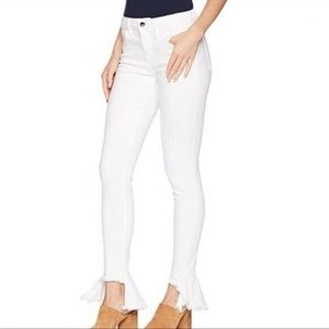 NWT SAM EDELMAN The Kitten Mid Rise Skinny Ankle Womens Jeans White Denim 14/32